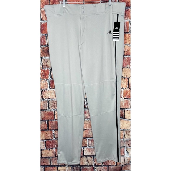 adidas Other - NWT Adidas Phenom Climalite Men's XL Slim Cleat Cut Piped Baseball Pants Gray